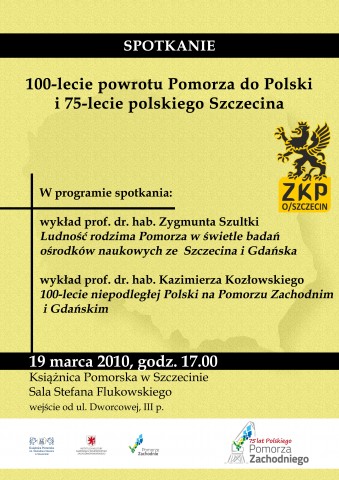 100-lecie powrotu Pomorza do Polski i 75-lecie polskiego Szczecina - ODWOŁANE