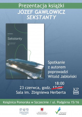 Józef Gawłowicz "Sekstanty" - prezentacja książki